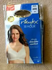 Playtex 44DDD White 18 Hour Ultimate Shoulder Comfort Soft Cup Bra #4693 NWT