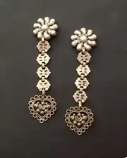 Antique Sunlight Silver Earrings Jewelry, 925 Sterling Silver Dangle Earring