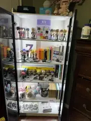 Minifigures Display Case 5 Tier White LED Light Figure Diecast Model Car Cabinet