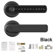 OZNALA Smart Fingerprint Door Lock Electronic Handle Digital Password Bluetooth Key APP(Black)