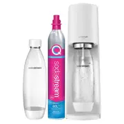 Sodastream Value Pack Sparkling Water Maker with 2 x 1L Bottles and 1 x CO2 Cylinder - White