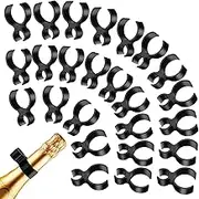 25 Pieces Champagne Bottle Sparklers Clips Champagne Bottle Single Holder Champagne Sparkler Safety Clips for Candle Christmas Wedding Party Supplies