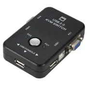 Dual/2-Port USB VGA KVM Switch Box Mouse Keyboard Monitor Sharing Computer PC A