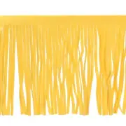 1 Yard 4 Inch PU Leather Fringe Trim DIY Tassel Fringe for Sewing, Yellow