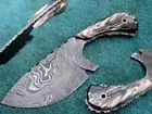 7.5 " Exquisite Custom Hand Made Damascus Steel Full Tang Skinner Knife W/Sheath