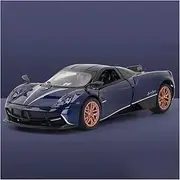 Die-cast 1:32 for Pagani Huayra Dinastia Sport Car Model Alloy Diecast Sound Light Pull Back Rubber Tires Racing Vehicle Miniature Vehicle(Blue)