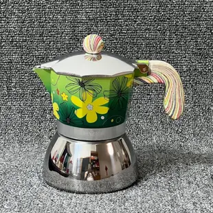 單閥 電磁爐可用摩卡壺咖啡壺 小清新款3人份,不銹鋼下壺 摩卡壺 咖啡壺 手沖咖啡組 咖啡手沖
