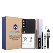 Samsung Galaxy S21 Ultra Compatible Battery & Back Cover Lens Installed Replacement DIY Repair Tools Kit
