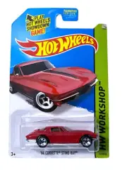 Hot Wheels Red '64 Corvette Sting Ray - 2014 HW Workshop #223/250 - NIB