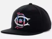 DC Shoes Sublet Mens Black Multi 210 Fitted Flexfit Wool Blend Hat Cap NEW NWT