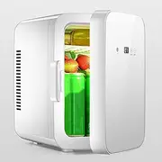 Mini Fridge, Temperature Control/Tempered Glass Panel/AC/DC Compact Single-Door Refrigerator, Used for Food, Beverage and Skin Care Products. Home Travel Small Refrigerator