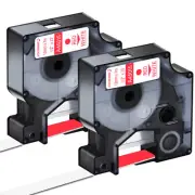 Compatible Label Maker Tape 45015 S0720550 1/2" for Dymo D1 LabelManager 2 Packs