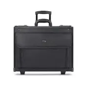 Solo Classic Rolling Hard Sided Catalog Case With Dual Combination Locks, Black