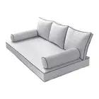 STYLE3 Mattress Pillow Daybed Porch Swing Contrast Trim Queen AD105 COVERS ONLY