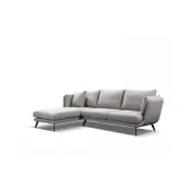 Modern Furniture RANNI 3 Seater Sofa With Left Chaise - Warm Grey