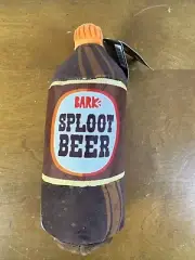 Bark Box SPLOOT BEER dog toy plush stuffed squeaky Root beer Large Dog 50+ lbs