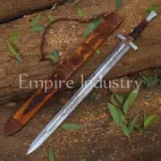 Custom Handmade Carbon Steel Double Edge 33 Inch Fantasy Sword With Scabbard