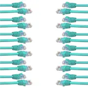 12PK Cruxtec 2m CAT6/RJ45 Network Lead Cable LAN Ethernet Internet Cord Green