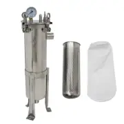 #4 Bag Filter Housing 1in NPT In/Out Flat Plate Lid Nib Stainless Steel 120 Psi