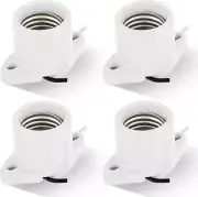 4 Pcs Porcelain Lamp Holder Socket Keyless Porcelain Threaded Socket Medium Base