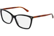 NEW Authentic GUCCI Womens Black Havana Square Eye Glasses Frame GG0025O 003 25O