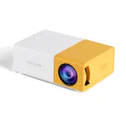 GGP Mini Home Portable Cinema Projector Led Compact Entertainment Projector For Movies & Gaming (White+Yellow)