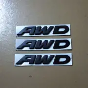 3x AWD Matte Black Metal Decal Sticker Badge Emblem 370 Turbo Trunk SUV Auto Sep (for: MG)