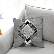 Cushion covers Cushion Covers Elegant Geometry Outdoor Cushions Set of 4 Sofa Cushions Garden Cushions Outdoor Cushion Covers Bedroom Office Car Decorative Cushion Covers 60cm x 60cm(Gray Stripe Geome