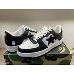 A BATHING APE BAPESTA BAPE STA APE AF1 皮革鞋 低筒 黑白 黑 白 US10 兩雙