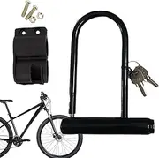 Bicyclee Lock - Anti-Theft U-Shaped Lock | Mountain Bikee Lock with Bracket U-Shaped Lock, Scooter Locks | Metal U Lock for Motorcycles | Portable Cycling Accessories for Travel, Daily Life, Commuting