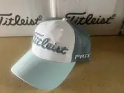 New Titleist Golf Hat Tour Performance Mesh Trend White Light Blue Blue Cap