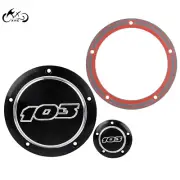 Black 103 Derby+Timing Timer Cover+Gasket For Harley Touring Softail Fatboy FXDL