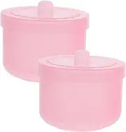 CANIGHT 2pcs Plastic Nail Art Tools Cleaner Box Compact Sterilizer Case for Manicure Tools Tweezers Nail Drill Bits for Salon Home Use Cleaning Tray