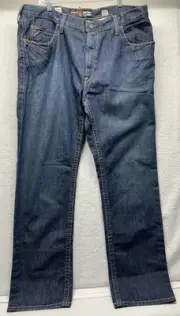 Ariat FR Mens Size 40X36 Blue Fire Resistant M4 Low Rise Boot Jeans New (K3)