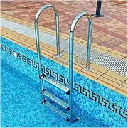 3-Step Pool Ladder,Inground Stainless Steel Swimming Steps,Preventing Slips Steps Ladder,for Backyard Pool Home,Bearing Weight 250kg