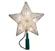 New Kurt Adler 10 Light Indoor Fairy Light Star Christmas Tree Topper 8.5 Inch