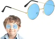 [Generic] 70s Sunglasses,Retro Hippie Glasses Round Tinted Lens - Colored Sunglasses Eyewear for Men Women Costumes Parties