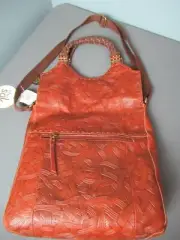 NWT The Sak Leather Hobo Handbag - Style #105998 - Amber - j4 mgr