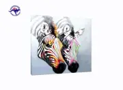 'Zebra Love' Beautiful Animal Oil Painting on Canvas - Private Collection