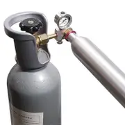 CO2 Refill Adapter with Pressure Gauge Refill Quick Adapter Compatible with DUO Terra Art Machines As Shown