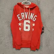 RARE Size XL Rare Roots Of Fight Basketball Julius Erving 32 Hoodie 76ers RED