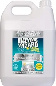 Enzyme Wizard Glass and Stainless Steel Cleaner, 5 Litres