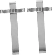 Alipis 2pcs Stainless Steel Belt Clip for Flashlight Waist Clip Holder for Outdoor Activities Work and Home Use Lightweight and Portable Flashlight Fixing Accessory