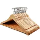 Wooden Hanger For Wardrobe & Cupboard Pack Of 12