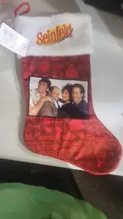 Seinfeld TV Show Christmas Stocking - Jerry Elaine George Kramer Holiday Decor