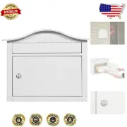 Contemporary Galvanized Steel Wall Mailbox with Lock and Spacious Compartment