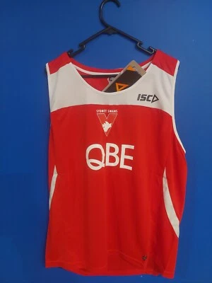 AFL Sydney Swans ISC Training Singlet Size XL NWT - Football Jersey