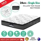 Pillow Top Mattress Single Size Pocket Spring 5 Zone High Density Foam Medium