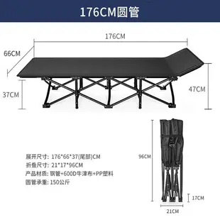 台灣現貨工業風行軍床便攜型/折疊床(居家 戶外 辦公 休閒 午休床 行軍床 折疊床 陪護床) (7.6折)