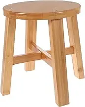 ANDRESLAD Household Children Stool Bamboo Mini Stool Shower Seat Non-Slip for Boys and Girls Potty Training Daily Use